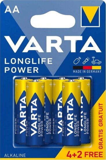 Varta 4906121436 AA LR6 Alkáli Ceruzaelem 1.5V (4+2db / csomag)
