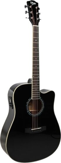 V-Tone VEAG1 CE BK 4/4-es 6 húros Elektroakusztikus Gitár - Fekete