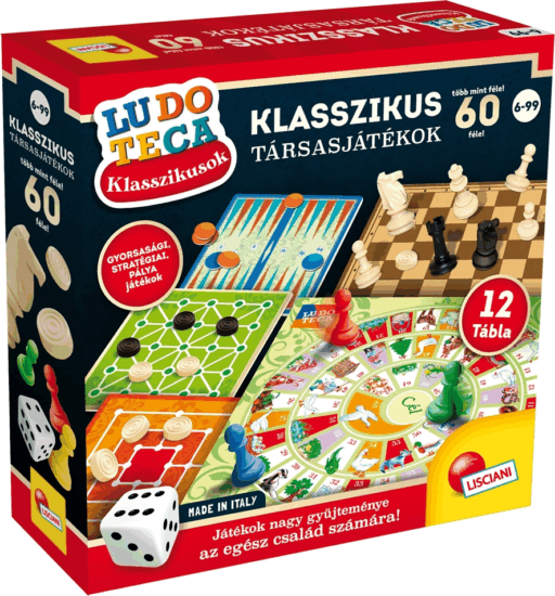 Lisciani Ludoteca több mint 60 féle klasszikus játék társasjáték gyűjtemény