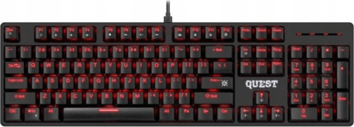 Defender Quest GK-596 RGB Vezetékes USb-A Gamer Billentyűzet ENG - Fekete