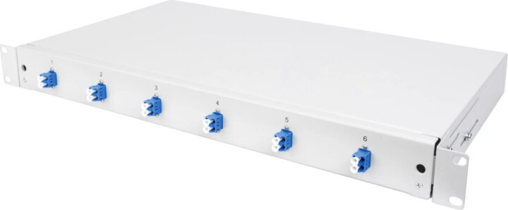 Digitus DN-96330/9 19" LC OS2 Optikai Patch Panel 6 port - Fehér
