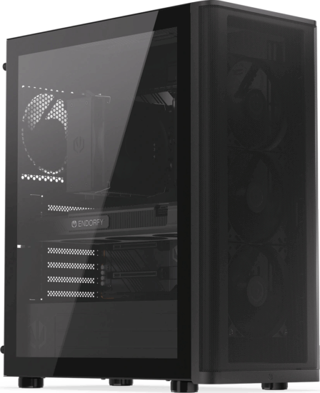 ENDORFY Ventum 400 Air Midi Torony Számítógépház + 4db 120mm ventilátor - Fekete