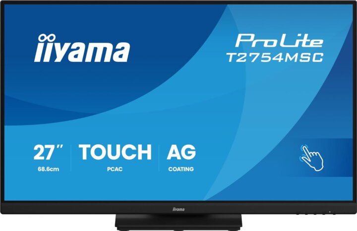 iiyama 27" T2754MSC-B2AG ProLite 16:9 FulllHD IPS LED Érintőképernyős Monitor - Fekete
