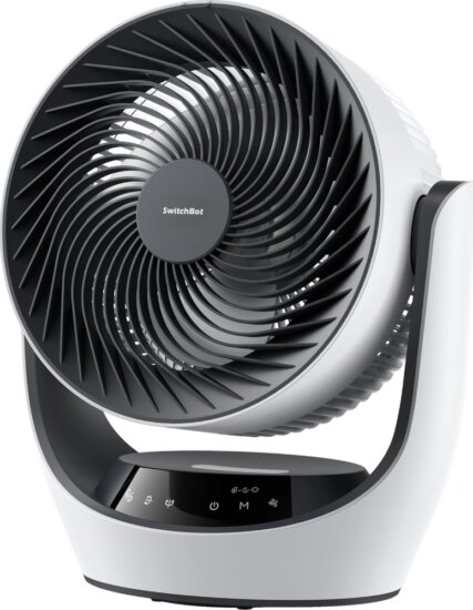 SwitchBot W3800510 Okos Akkumulátoros Asztali Ventilátor Ø 23cm - Fehér