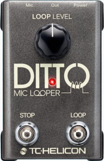 TC Helicon Ditto Mikrofonos Looper Effekt pedál - Fekete