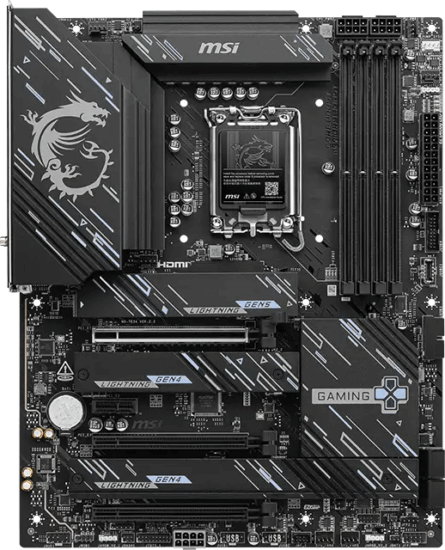 MSI Z890 GAMING PLUS WIFI6E DDR5 LGA1851 ATX Alaplap