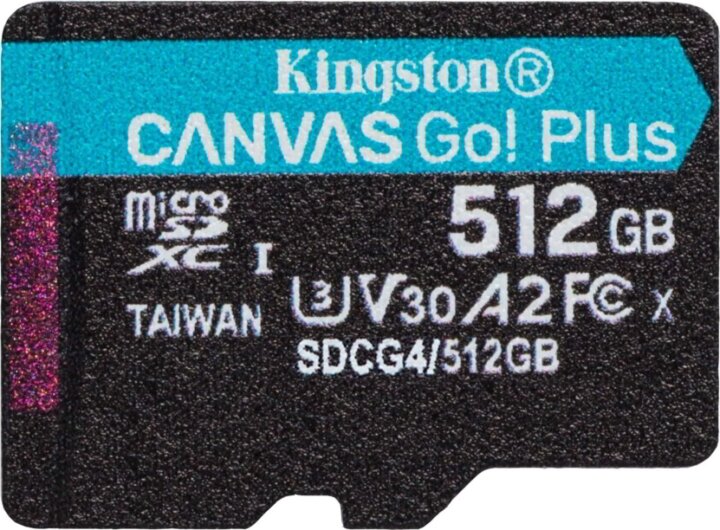 Kingston 512GB Canvas Go Plus Gen4 MicroSDXC UHS-I U3 Memóriakártya