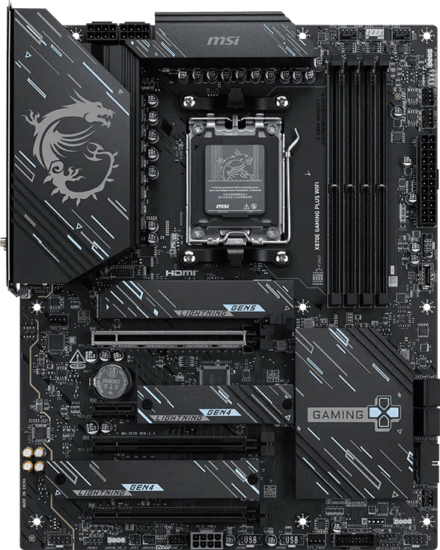 MSI MAG X870E GAMING PLUS MAX WIFI DDR5 AMD AM5 ATX alaplap