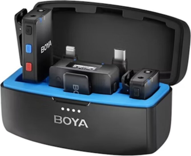 Boya Boyamic 1TX + 3RX Csiptetős Wireless Mikrofon Szett - Fekete