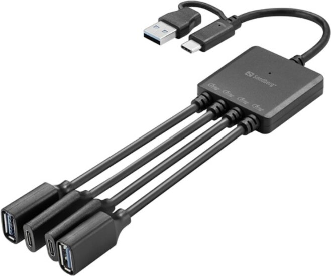 Sandberg 136-81 USB-C/A 4-port HUB (2x USB-A + 2x USB-C)