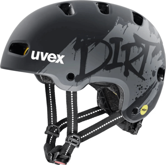 Uvex Kid 4 Style MIPS Gyerek kerékpáros sisak - Szürke/Fekete (51-55 cm)