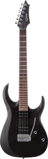 CORT X100 Open Pore 6 húros Elektromos Gitár - Fekete