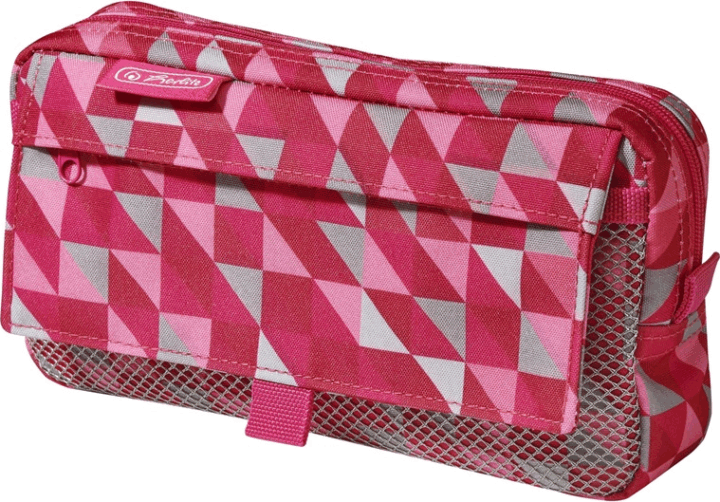 Herlitz Geometric Berry 2 zsebes töltetlen tolltartó - Rózsaszín