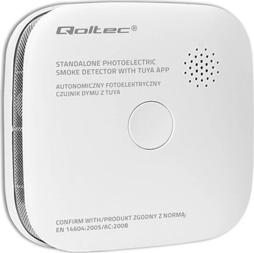 Qoltec 52579 Wi-Fi Tuya Okos Füstérzékelő - Fehér