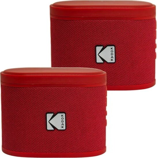 Kodak BRIXRD2 Soundbrix 2.0 Mini Hordozható Bluetooth Hangszóró 10W 2db - Piros