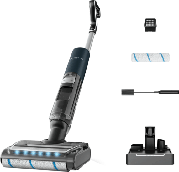 Rowenta X-Clean 7 Akkus porzsák nélküli Felmosó porszívó - Sötétkék / Króm