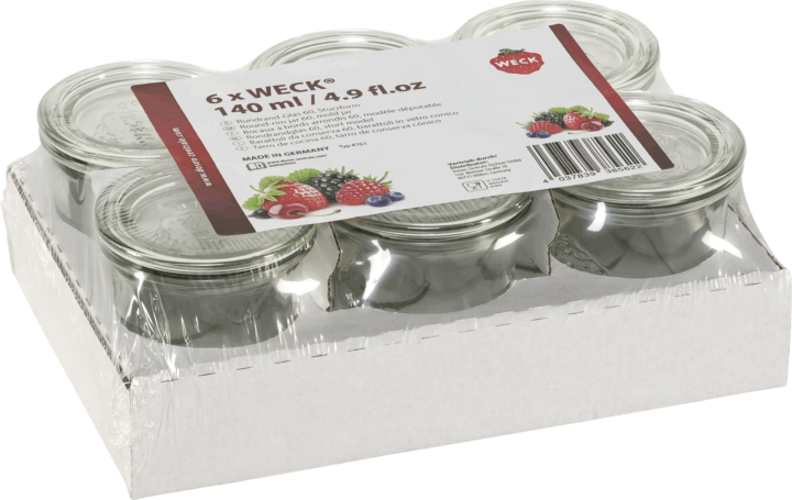 WECK 121664 Mini-Sturzglas befőttes üveg 6 darabos készlet 0,14L