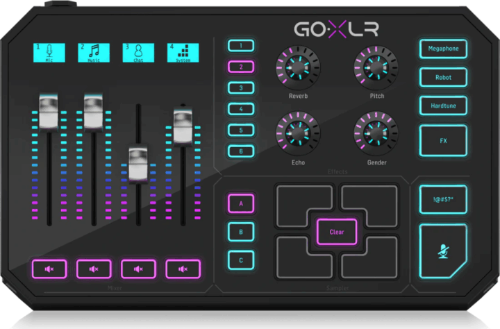 TC Helicon GO XLR 4 Csatornás Broadcast Keverőpult Mixer - Fekete