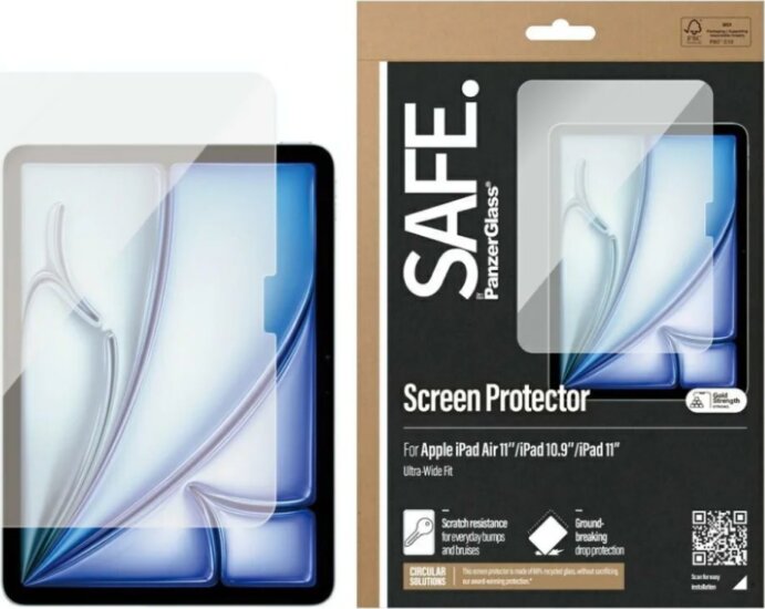 SAFE by PanzerGlass iPad Air 11" / iPad 10.9" / iPad 11" Tablet Kijelzővédő Üvegfólia