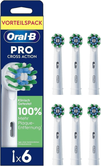 Oral-B 015387 Pro CrossAction Elektromos fogkefe Pótfej - Fehér (6db)