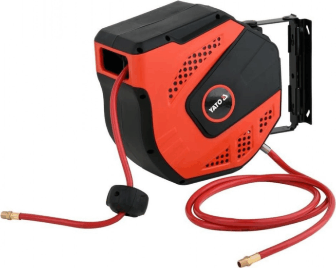 Yato YT-24244 Kompresszor Tömlődob Ø8mm / 20m - Fekete / Piros Yato YT-24244 Kompresszor Tömlődob Ø8mm / 20m - Fekete / Piros
