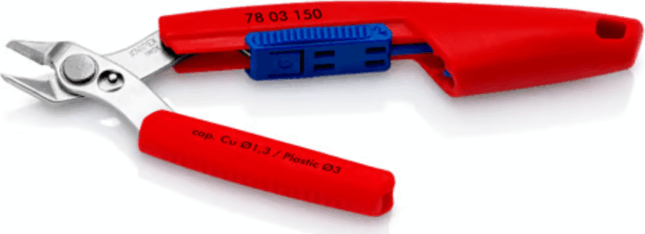 Knipex Slim Knips INOX precíziós vágófogó - Kék / Piros