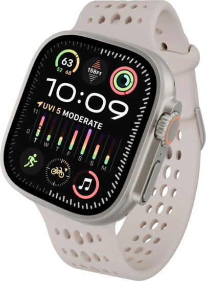 Decoded Ares O Apple Watch Szilikon Okosóra Szíj 44/45/46/49mm - Fehér