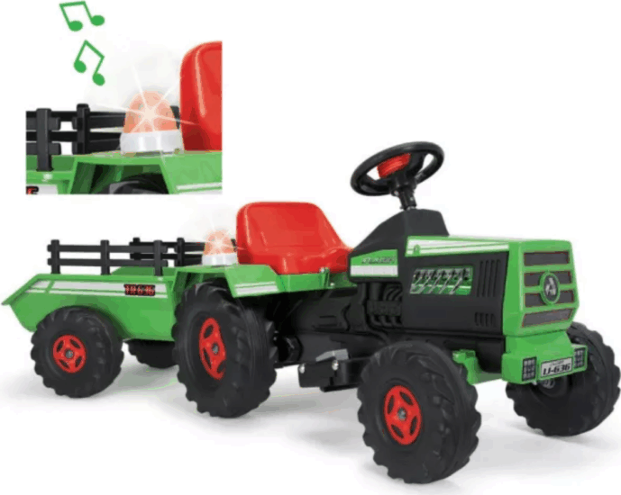 Injusa Elektromos utánfutós traktor - Zöld