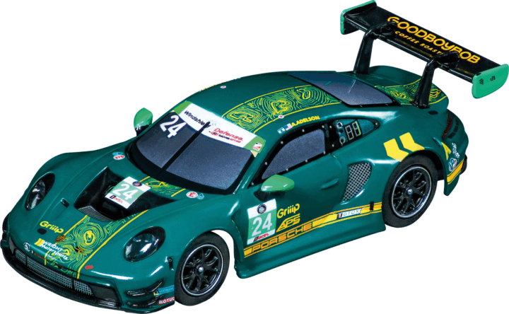 Carrera HYBRID Porsche 911 GT3 R "Wright Motorsports, No.24" Autó autópályához - Zöld