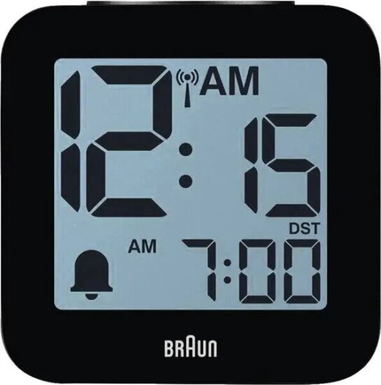 Braun BC 25 BP-DCF Digitális ébresztőóra 75 x 77mm - Fekete