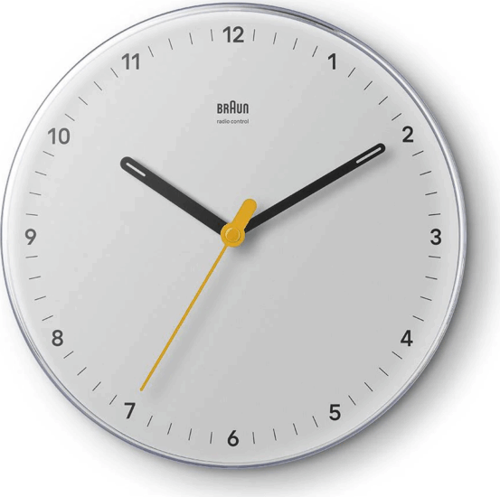 Braun BC 26 W-DCF Rádióvezérlésű fali óra Ø 23cm - Fehér