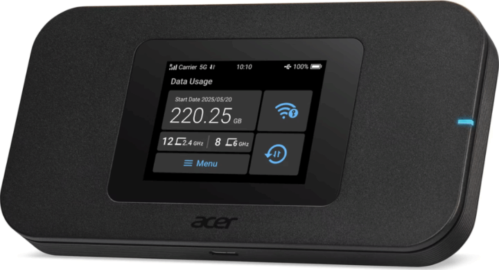 Acer Connect Enduro M4D Hordozható 4G/5G LTE WiFi6 4600mAh Router - Fekete