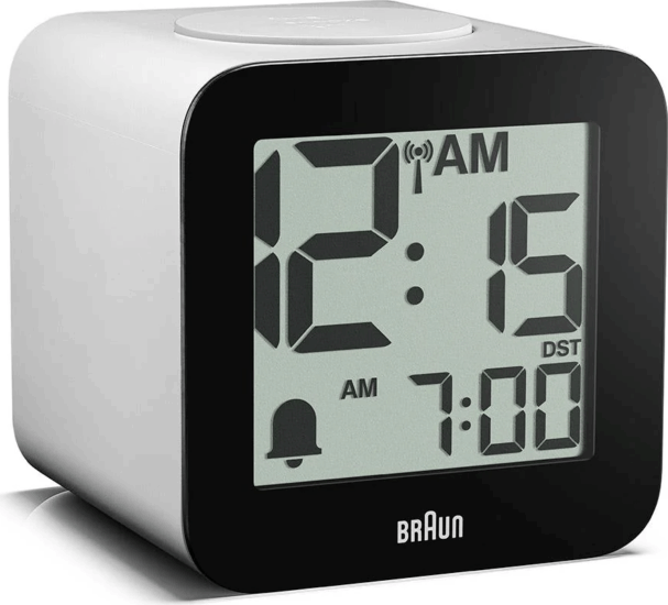 Braun BC 25 WP-DCF Rádióvezérlésű ébresztőóra 75 x 77mm - Fehér