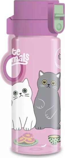 Ars Una Cute Animals Tea Party Műanyag gyerek kulacs 475 ml - Rózsaszín/Mintás