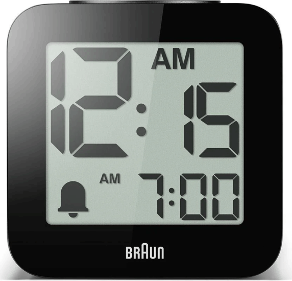 Braun BC 25 BP Asztali ébresztőóra 75 x 77mm - Fekete
