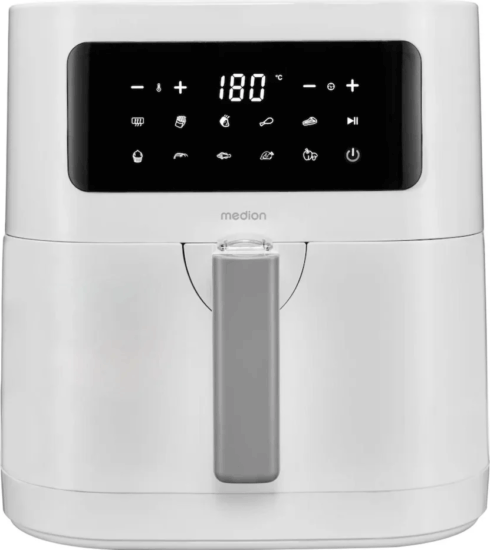 Medion Life MD 11740 E40 AirFryer Okos Forrólevegős sütő 5,2L 2100 Watt - Fehér