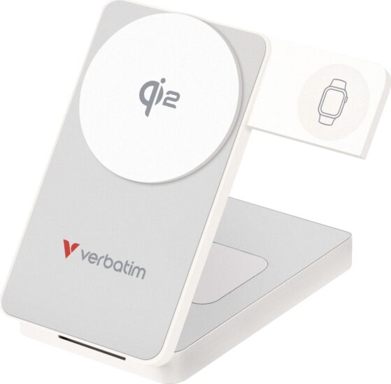 Verbatim 32296 Összecsukható 3in1 Mágneses Wireless Powerbank 10000mAh 30W - Fehér