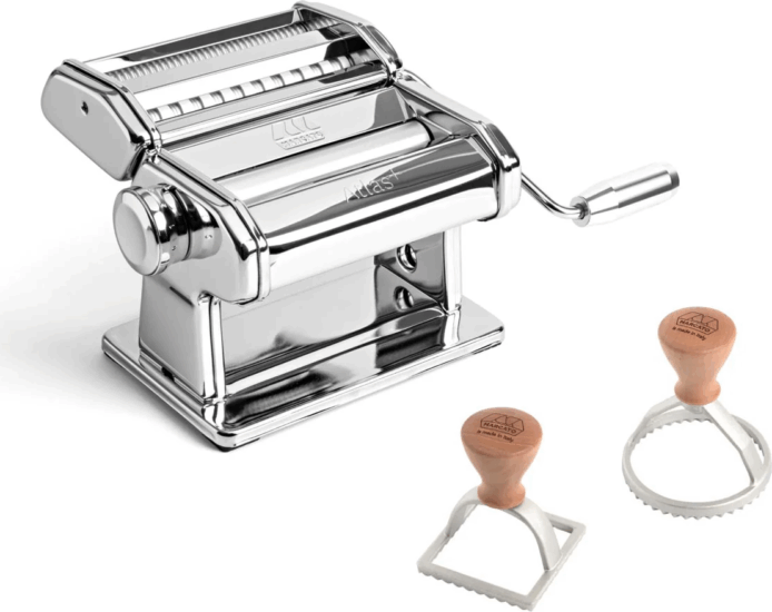 Marcato AT+DES-T58Q48 kézi tésztakészítő formákkal - Inox