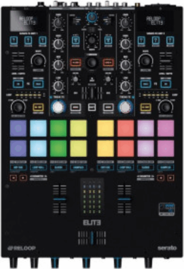 Reloop Elite Professional 2 Csatornás DVS Keverőpult Serato DJ Pro-hoz - Fekete