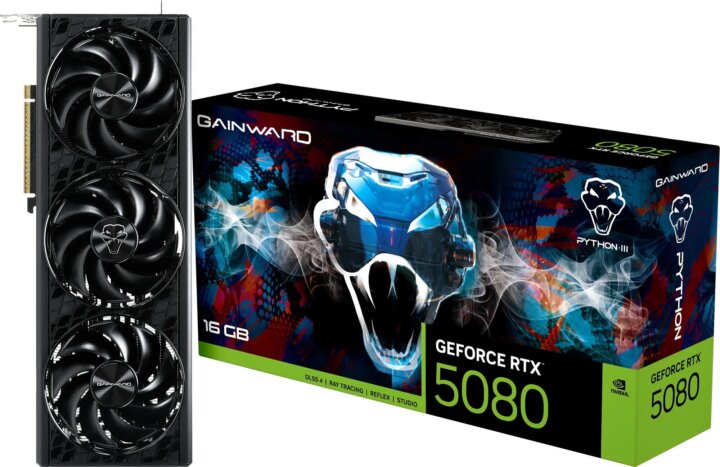 Gainward GeForce RTX 5080 Python III 16GB GDDR7 Videókártya
