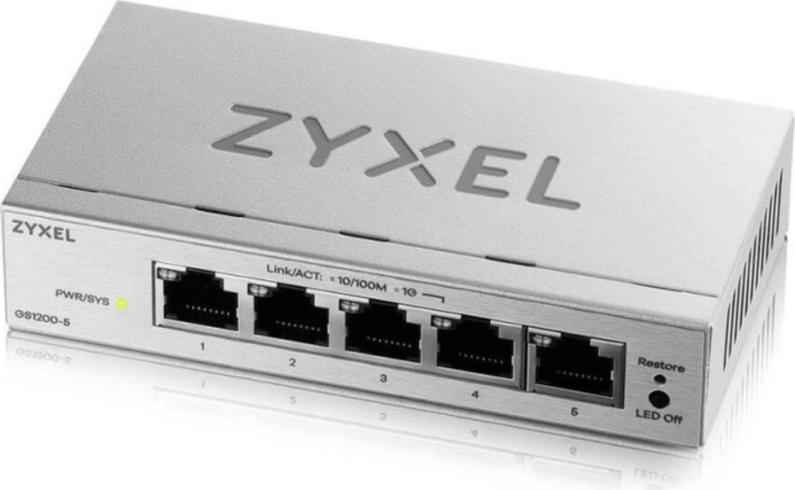 Zyxel GS1200-5V3 Smart Managed 5-port Gigabit Asztali Switch
