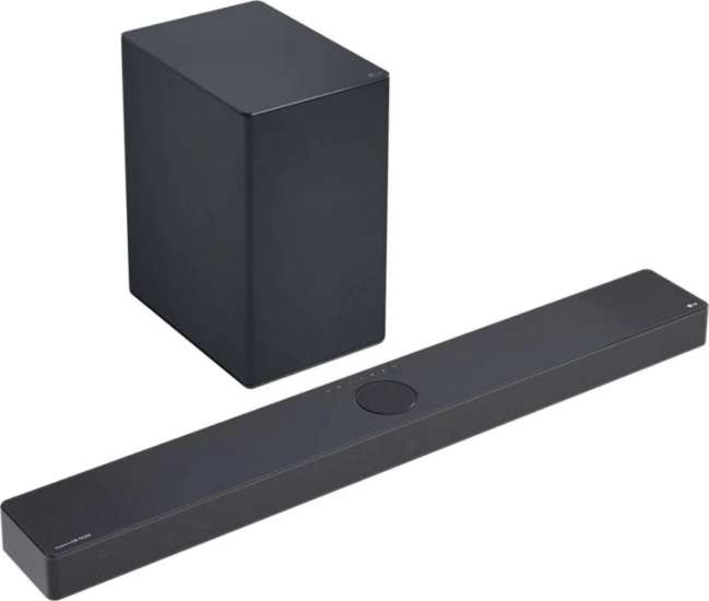 LG DSC9S Sounbar 3.1.3 Hanprojektor 400 Watt + Mélynomó - Fekete
