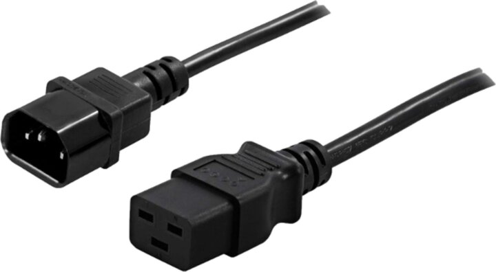 PowerWalker C14 IEC - C19 IEC Hálozati Tápkábel 1.8m - Fekete