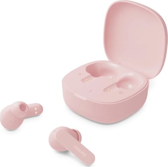 Philips TAT2100PK/00 TWS Bluetooth Fülhallgató Headset Töltőtokban - Rózsaszín