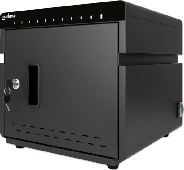 Manhattan 715942 Töltő szekrény 10 Tablet / Telefonhoz - Fekete