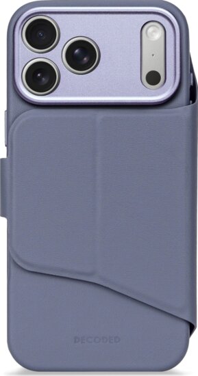 Decoded MagSafe Apple iPhone 17 Pro Max Szilikon Kártyatartós Flip Telefon Tok - Kék