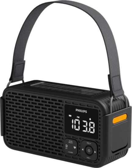 Philips TAR3500/00 Napelemes dinamós FM rádió beépített lámpával - Fekete