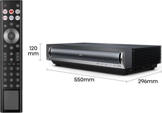 Hisense PX3 Laser Cinema TV 4K 2800 Lumen Lézeres Projektor - Fekete