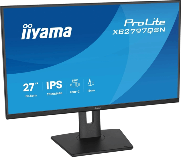 iiyama 27" XB2797QSN-B1 16:9 QHD IPS LED Monitor - Fekete