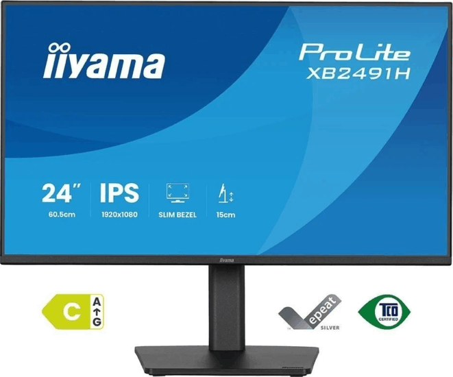 iiyama 23,8" ProLite XB2491H-B1 16:9 FullHD IPS LED Monitor - Fekete
